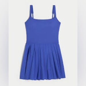 Hollister Gilly Hicks Active Pleated Dress Cobalt Blue Sleeveless Dress M